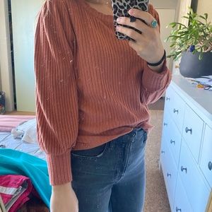 Madewell size medium bubble sleeve sweater.